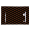 Black And Orange Harlequin Print Placemat