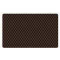 Black And Orange Harlequin Print Polyester Doormat