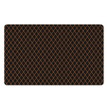 Black And Orange Harlequin Print Polyester Doormat