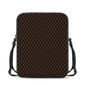 Black And Orange Harlequin Print Rectangular Crossbody Bag