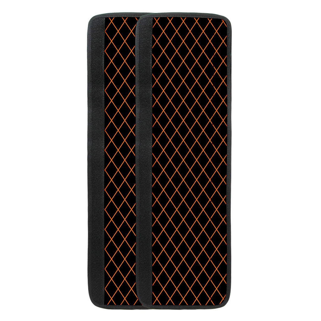 Black And Orange Harlequin Print Refrigerator Handle Covers