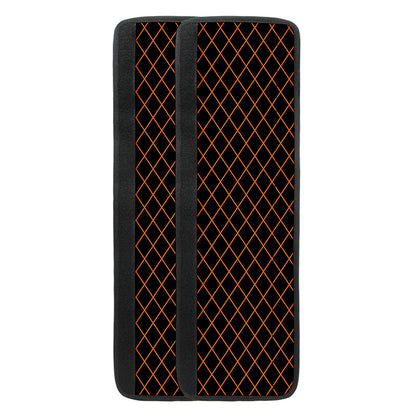 Black And Orange Harlequin Print Refrigerator Handle Covers