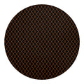 Black And Orange Harlequin Print Round Blanket