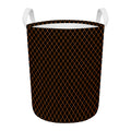 Black And Orange Harlequin Print Round Laundry Basket