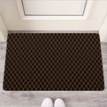 Black And Orange Harlequin Print Rubber Doormat