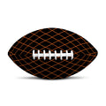 Black And Orange Harlequin Print Rugby Ball