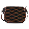 Black And Orange Harlequin Print Saddle Bag