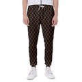 Black And Orange Harlequin Print Joggers