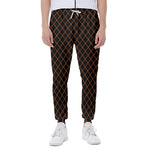 Black And Orange Harlequin Print Scuba Joggers