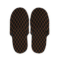 Black And Orange Harlequin Print Slippers