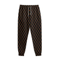 Black And Orange Harlequin Print Sweatpants