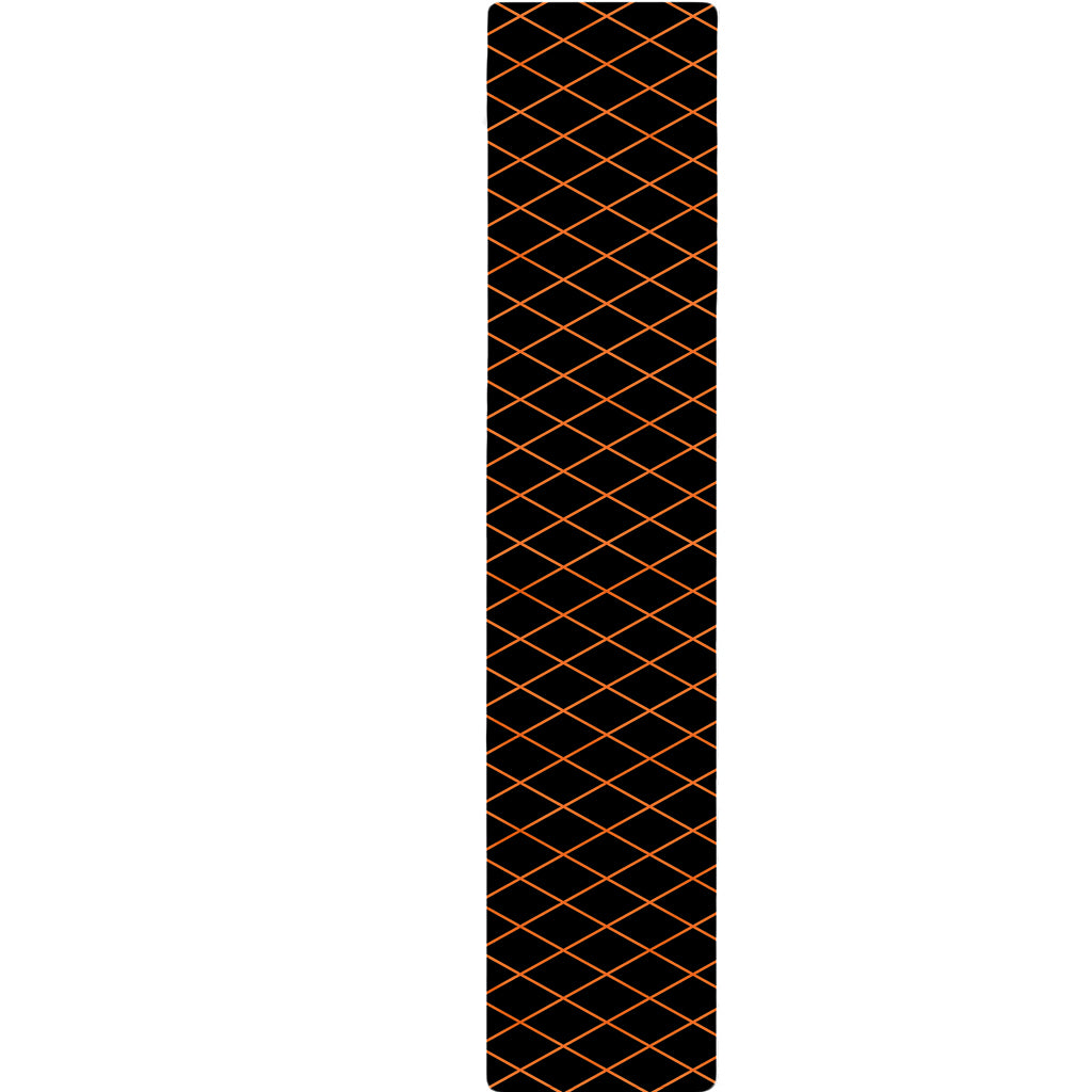 Black And Orange Harlequin Print Table Runner