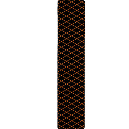 Black And Orange Harlequin Print Table Runner