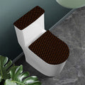 Black And Orange Harlequin Print Toilet Lid And Tank Cover Set