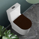 Black And Orange Harlequin Print Toilet Lid Cover
