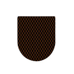 Black And Orange Harlequin Print Toilet Lid Cover