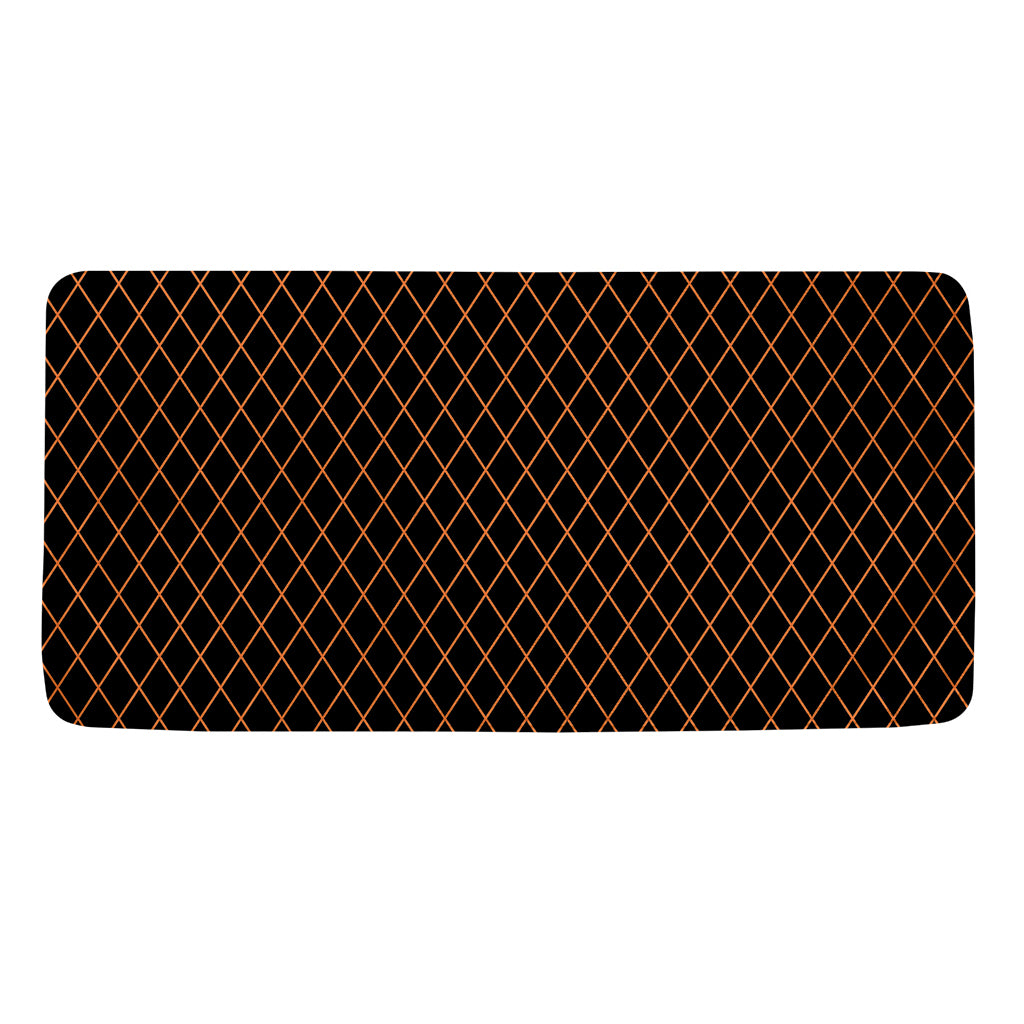 Black And Orange Harlequin Print Towel