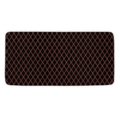 Black And Orange Harlequin Print Towel