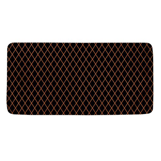 Black And Orange Harlequin Print Towel