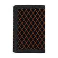 Black And Orange Harlequin Print Trifold Wallet