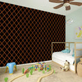 Black And Orange Harlequin Print Wall Sticker