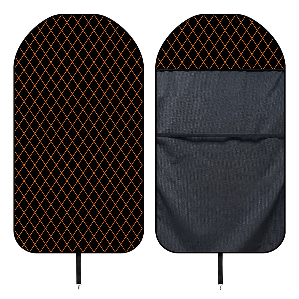 Black And Orange Harlequin Print Waterproof Car Seat Cover