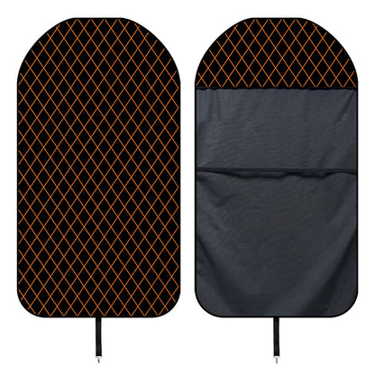 Black And Orange Harlequin Print Waterproof Car Seat Cover