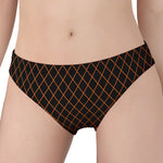 Black And Orange Harlequin Print Women's Panties