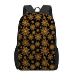 Black And Orange Spider Web Print 17 Inch Backpack
