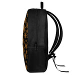 Black And Orange Spider Web Print 17 Inch Backpack