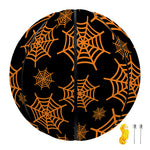 Black And Orange Spider Web Print Basketball