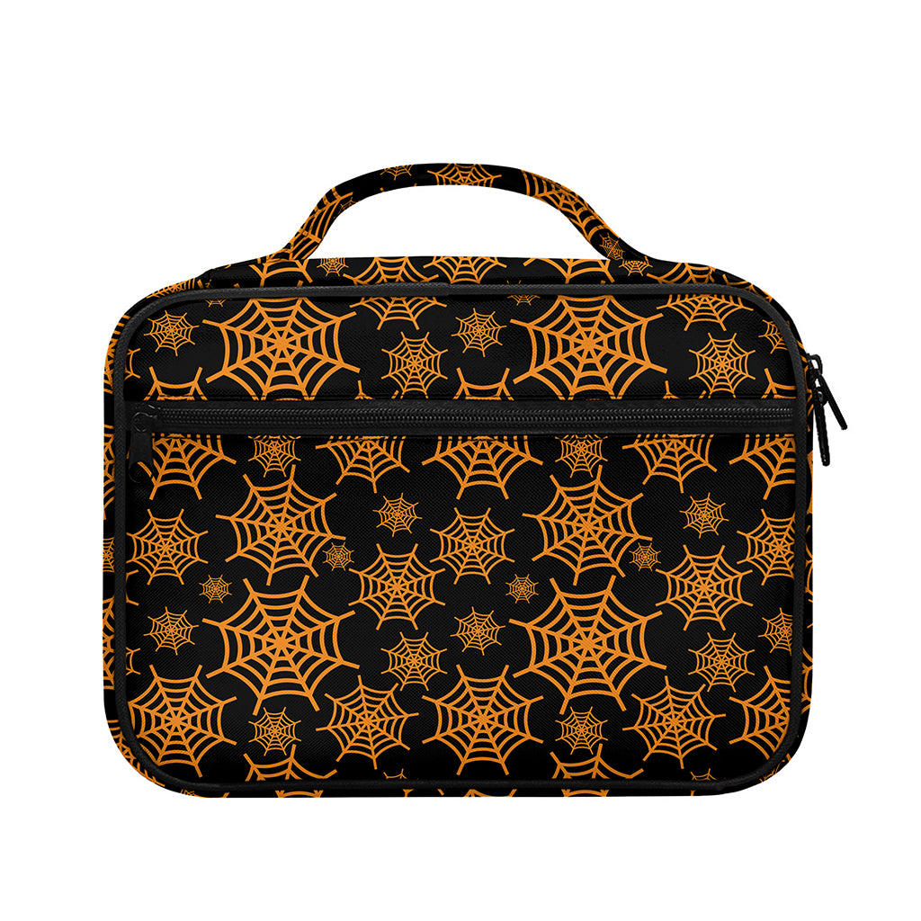 Black And Orange Spider Web Print Briefcase Bible Bag