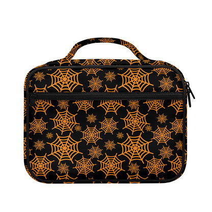 Black And Orange Spider Web Print Briefcase Bible Bag