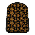 Black And Orange Spider Web Print Casual Backpack