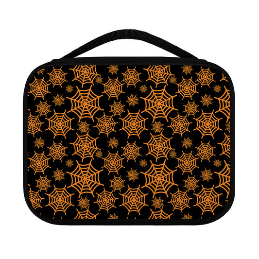 Black And Orange Spider Web Print Classic Bible Case