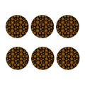 Black And Orange Spider Web Print Coaster Set