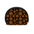 Black And Orange Spider Web Print Coin Purse