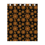 Black And Orange Spider Web Print Curtain