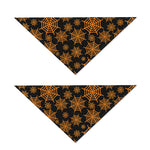 Black And Orange Spider Web Print Dog Bandana