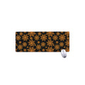 Black And Orange Spider Web Print Extended Mouse Pad