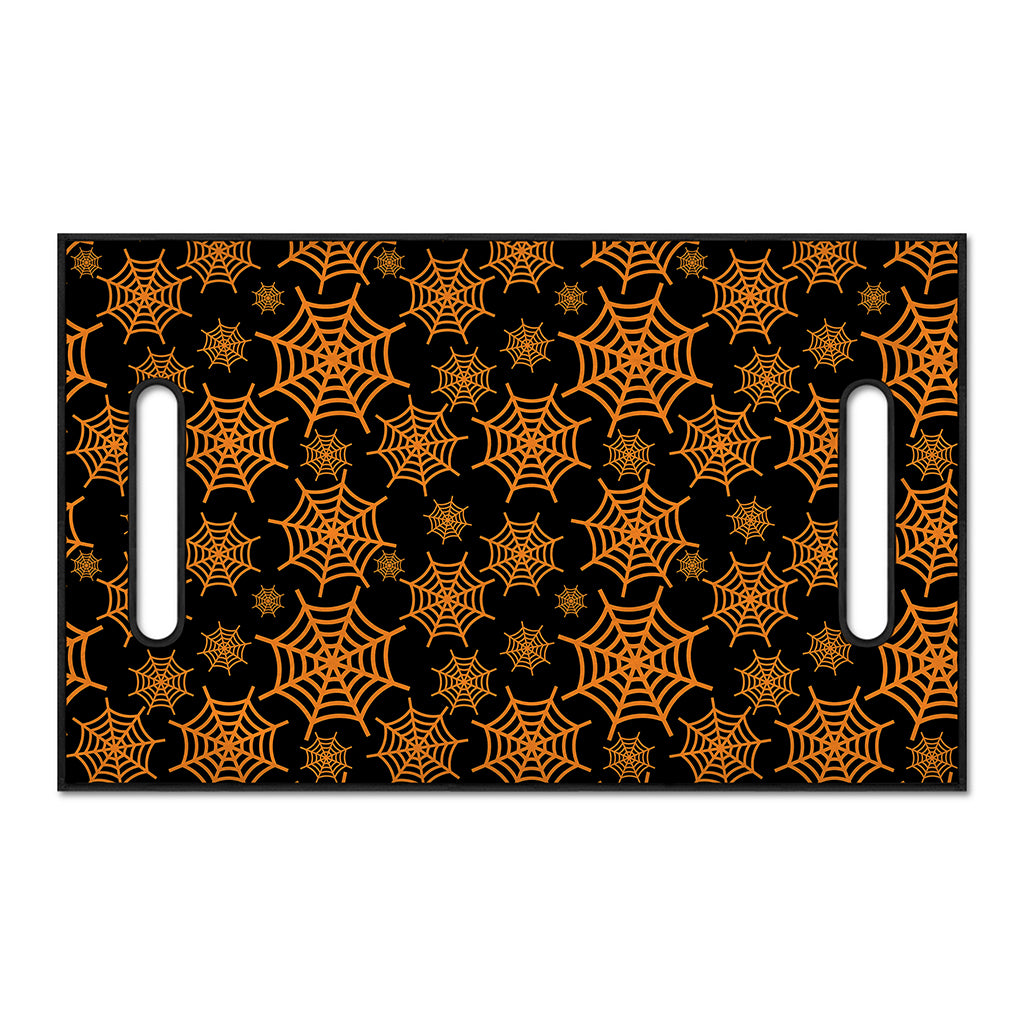 Black And Orange Spider Web Print Golf Cart Seat Cover