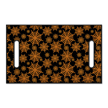 Black And Orange Spider Web Print Golf Cart Seat Cover