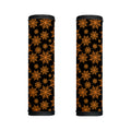 Black And Orange Spider Web Print Handle Covers