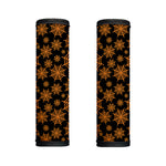 Black And Orange Spider Web Print Handle Covers