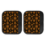 Black And Orange Spider Web Print Handle Covers