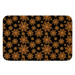 Black And Orange Spider Web Print Indoor Door Mat