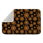 Black And Orange Spider Web Print Indoor Door Mat
