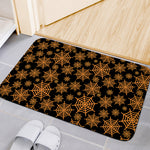 Black And Orange Spider Web Print Indoor Door Mat