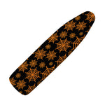 Black And Orange Spider Web Print Ironing Board Cover