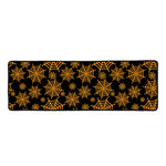 Black And Orange Spider Web Print Long Kitchen Mat